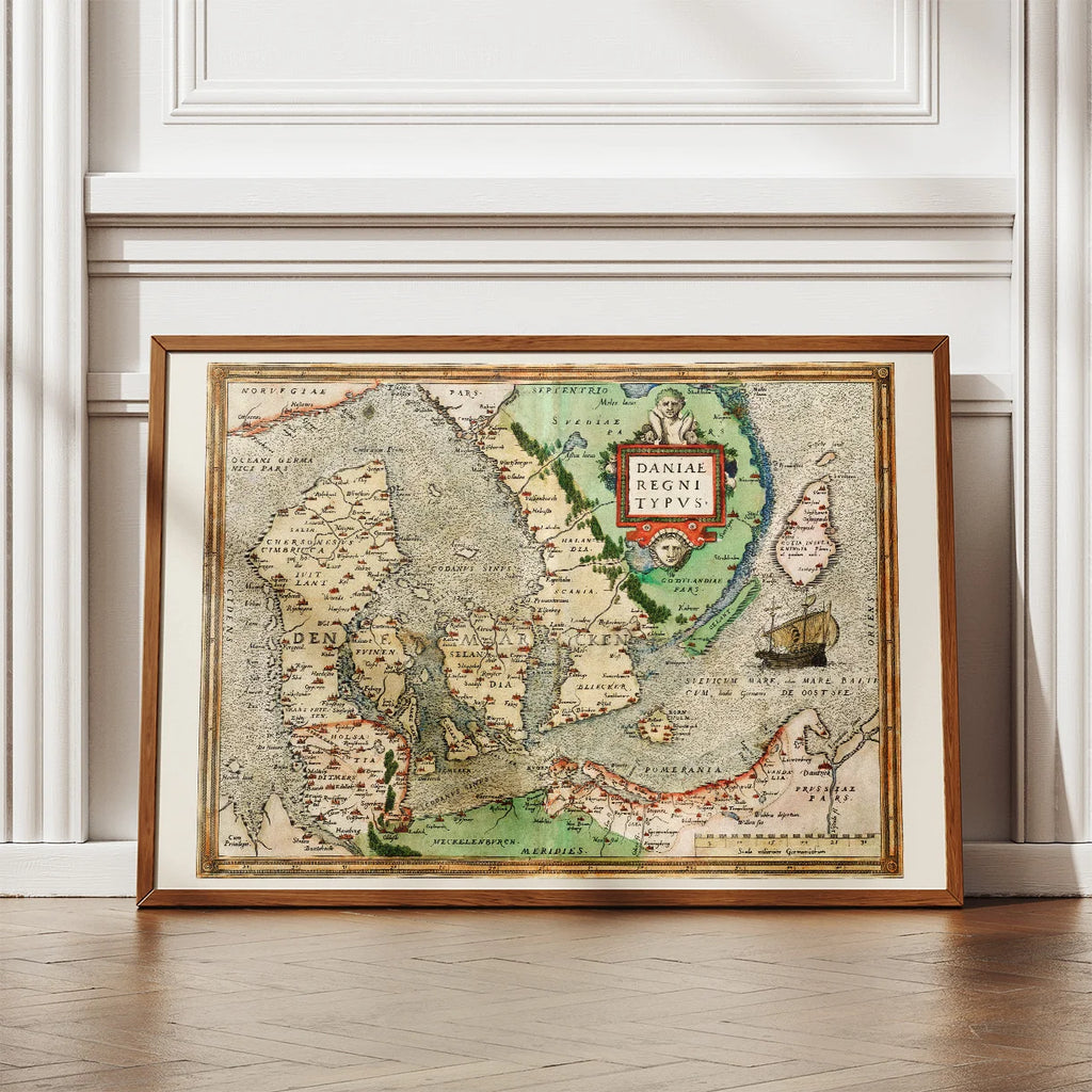 Daniae regni typus 1572 - Ortelius' Danmark – billede 2