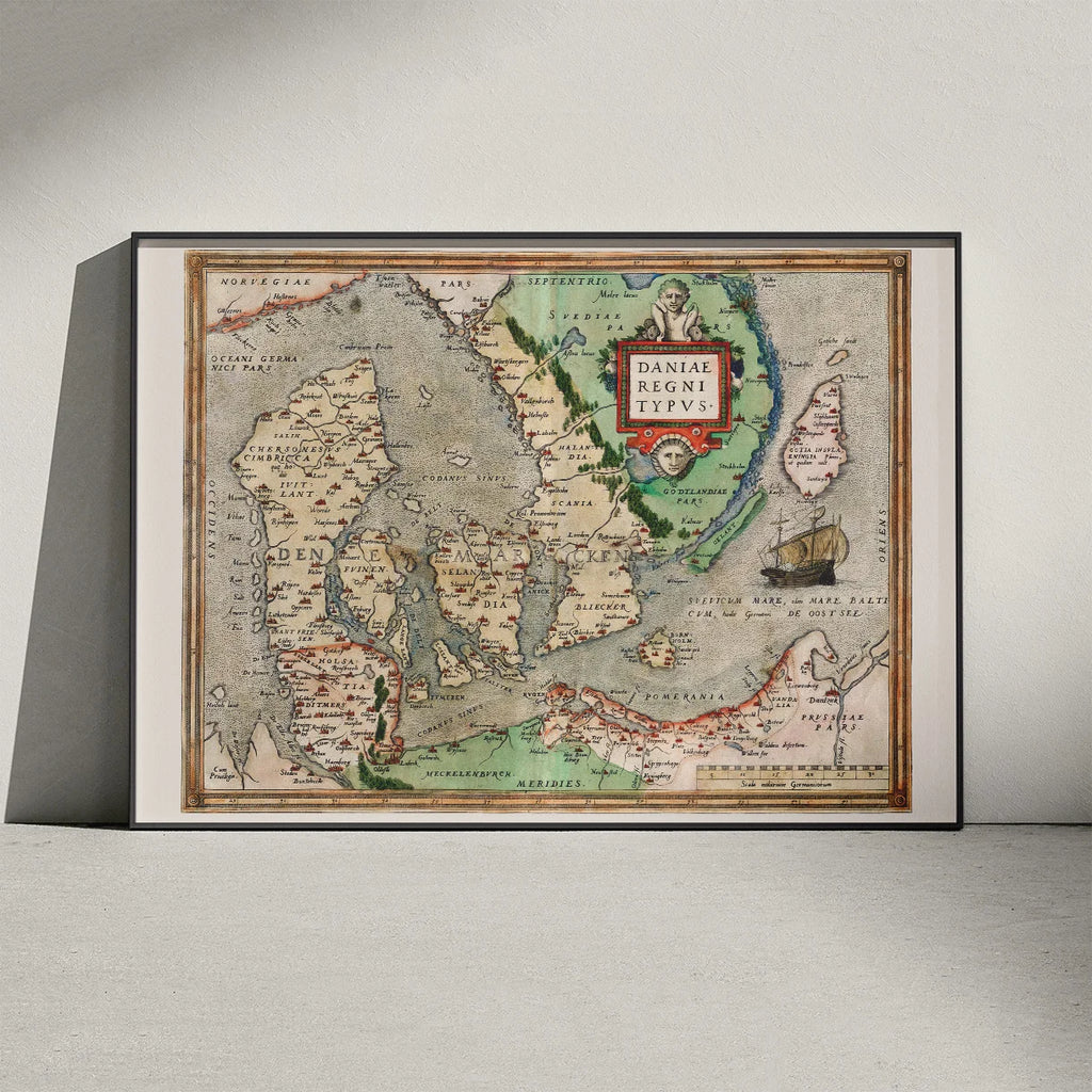 Daniae regni typus 1572 - Ortelius' Danmark – billede 3