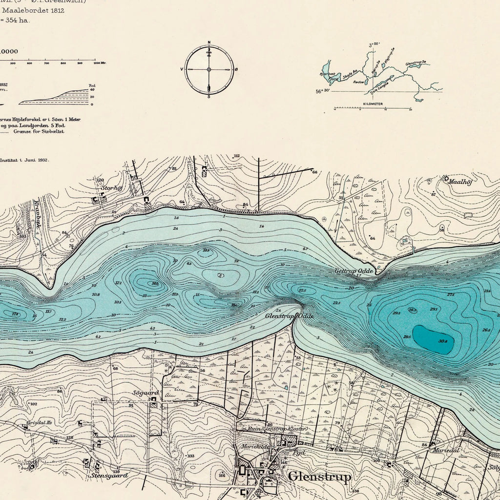 Glenstrup Sø 1934 - Historisk indsøkort – billede 4