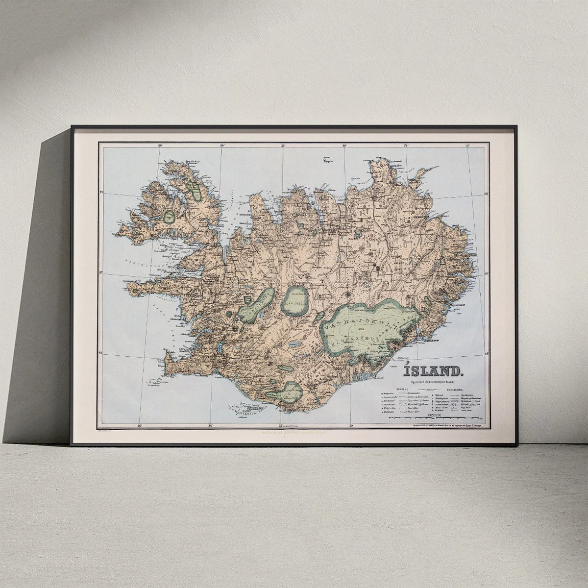 Island 1900 - Daniel Bruun kort – billede 3