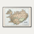 Island 1900 - Daniel Bruun kort – billede 1