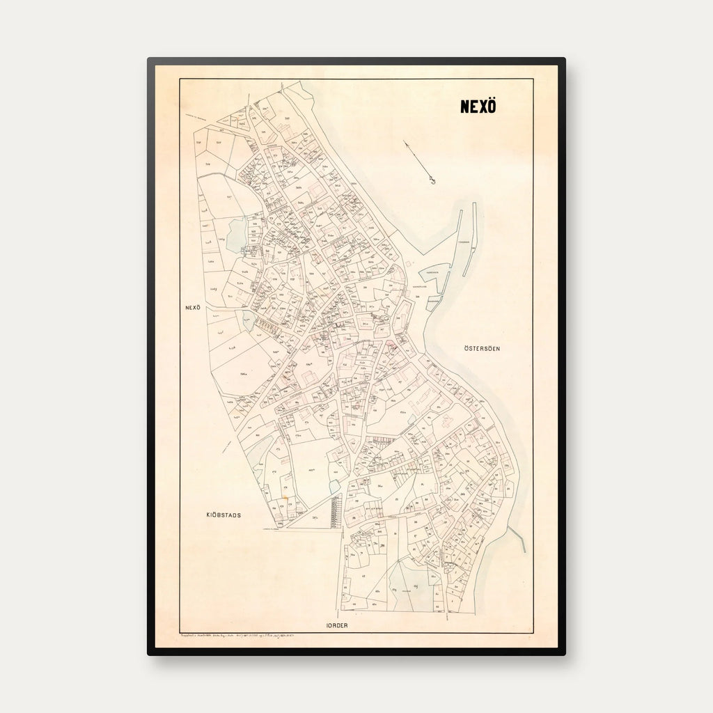 Nexø 1896 - Berggreens købstadskort – billede 1