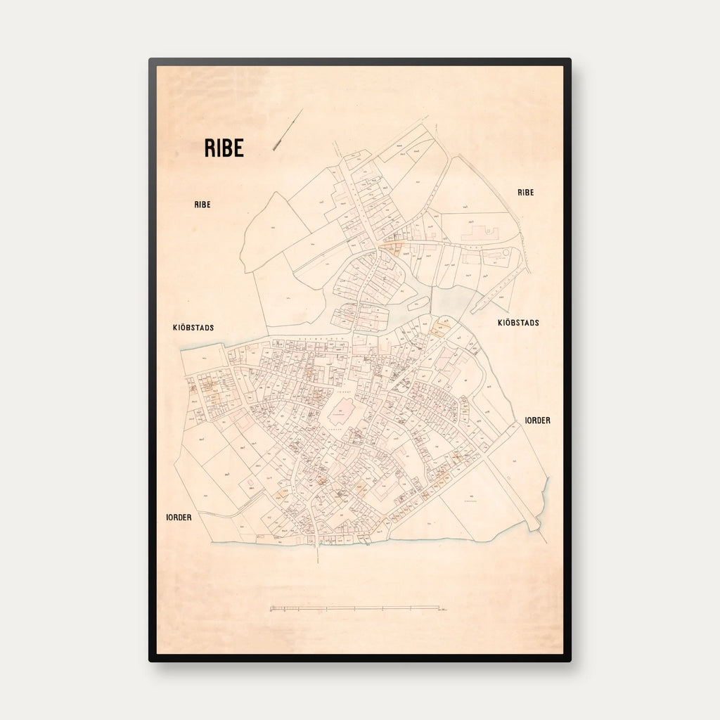 Ribe 1893 - Berggreens købstadskort – billede 1