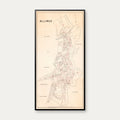 Allinge-Sandvig 1896 - Berggreens købstadskort - 50×100 cm – billede 1