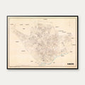 Randers 1893 - Berggreens købstadskort - 80×60 cm – billede 1