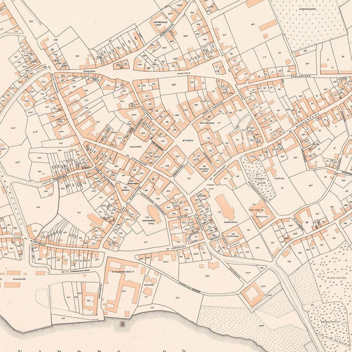 Viborg 1863 - Berggreens købstadskort – billede 4
