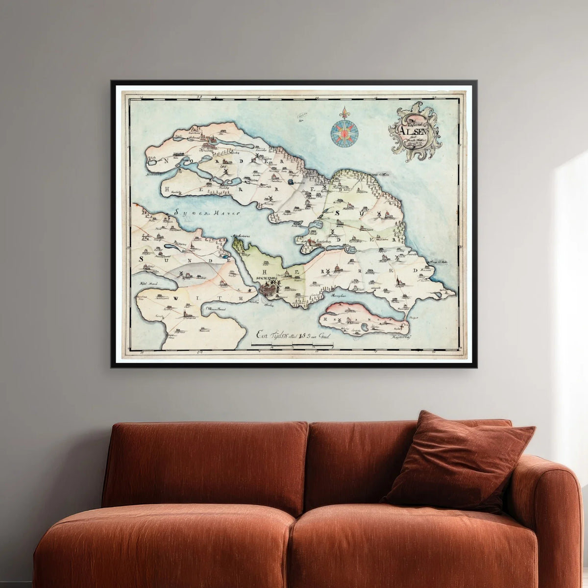 Als 1773 - Historisk landkort - 70×55 cm – billede 2