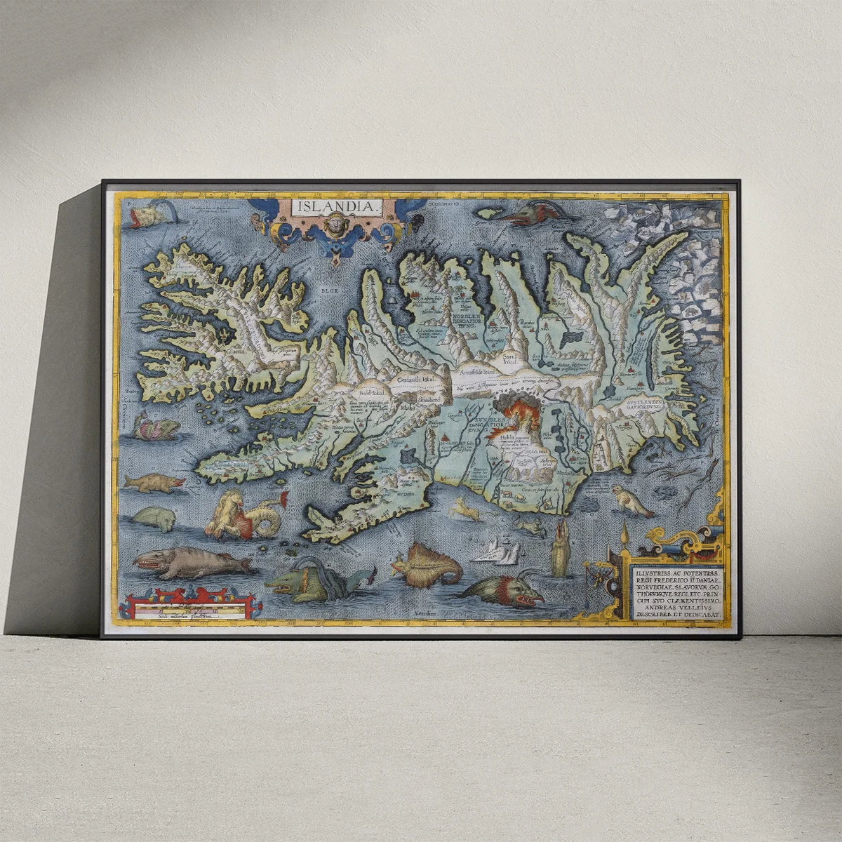 Islandia 1595 - Historisk kort over Island – billede 3
