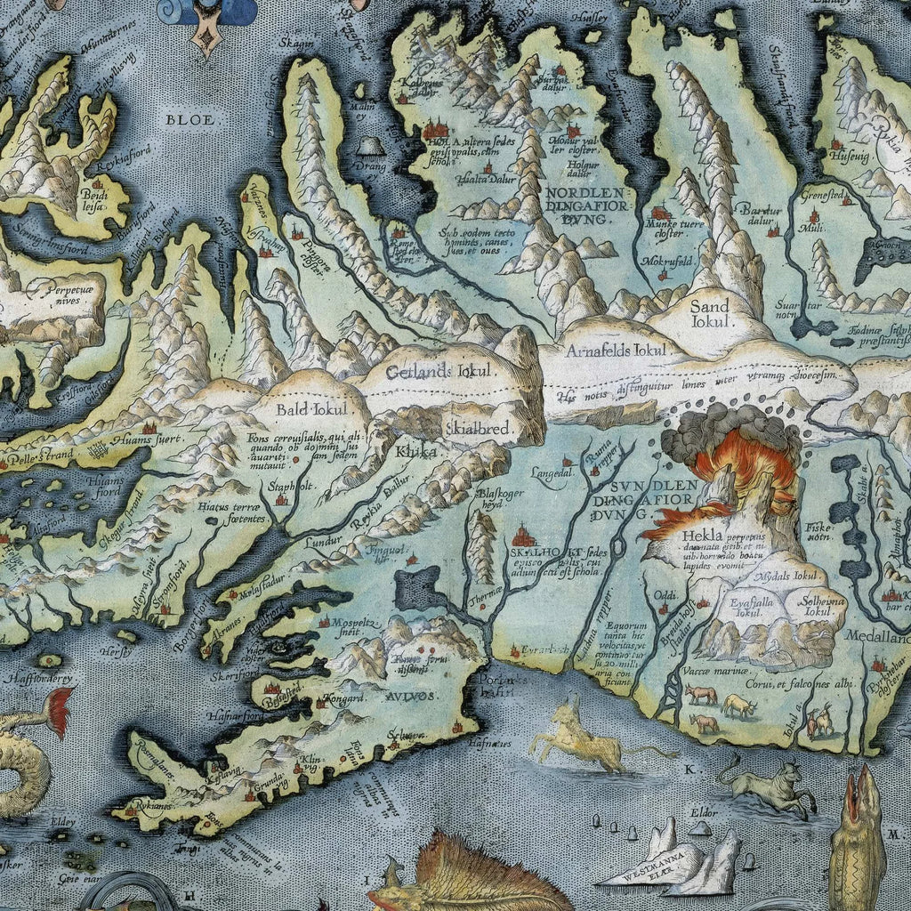 Islandia 1595 - Historisk kort over Island – billede 4