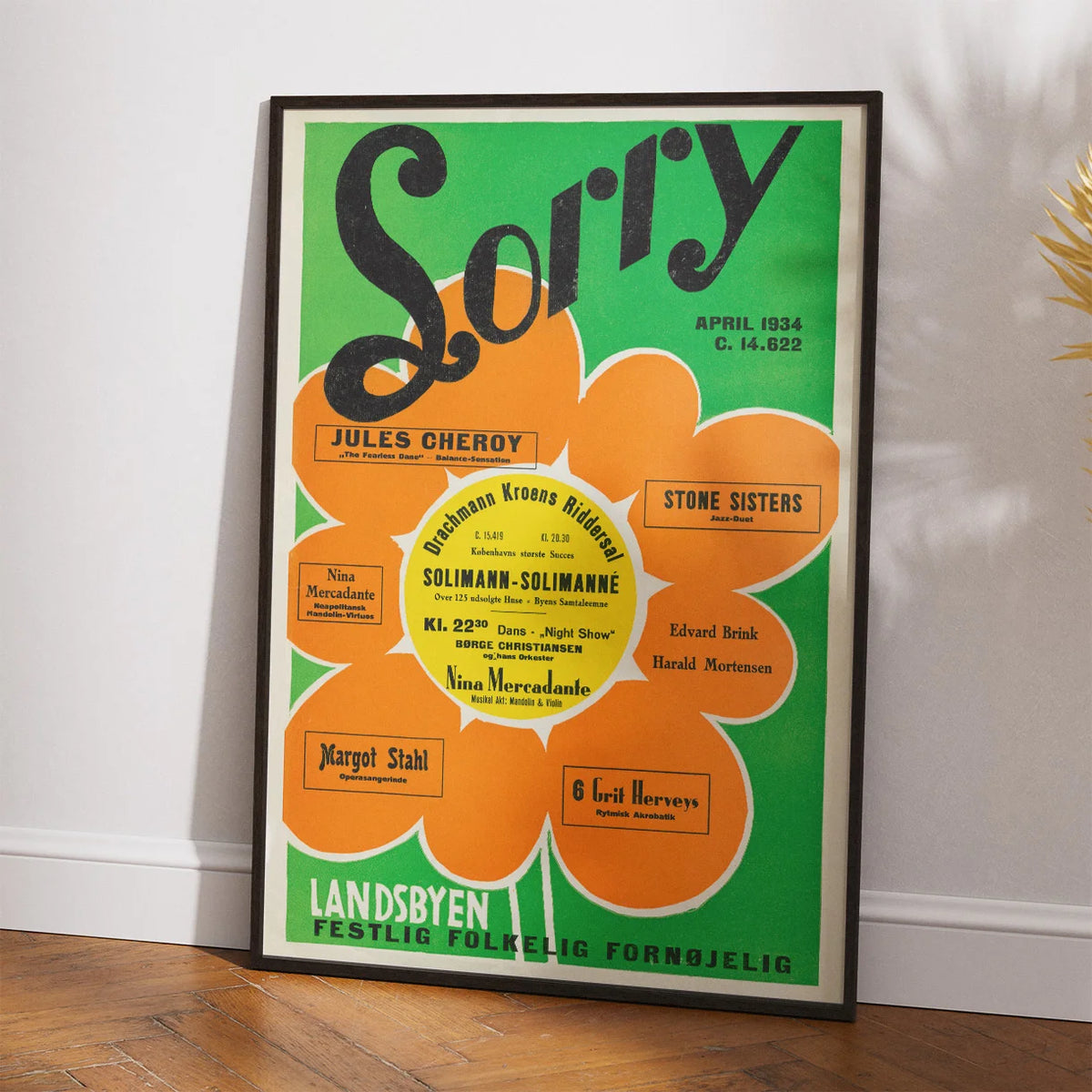 Lorry Repertoire april 1934 - Dansk teaterplakat – billede 2