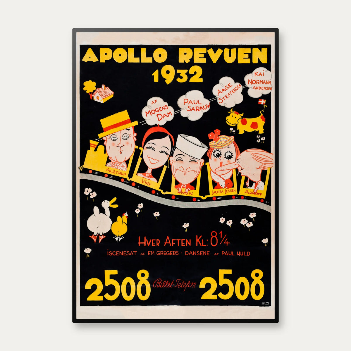 Apollo Revyen 1932 - Dansk teaterplakat – billede 1
