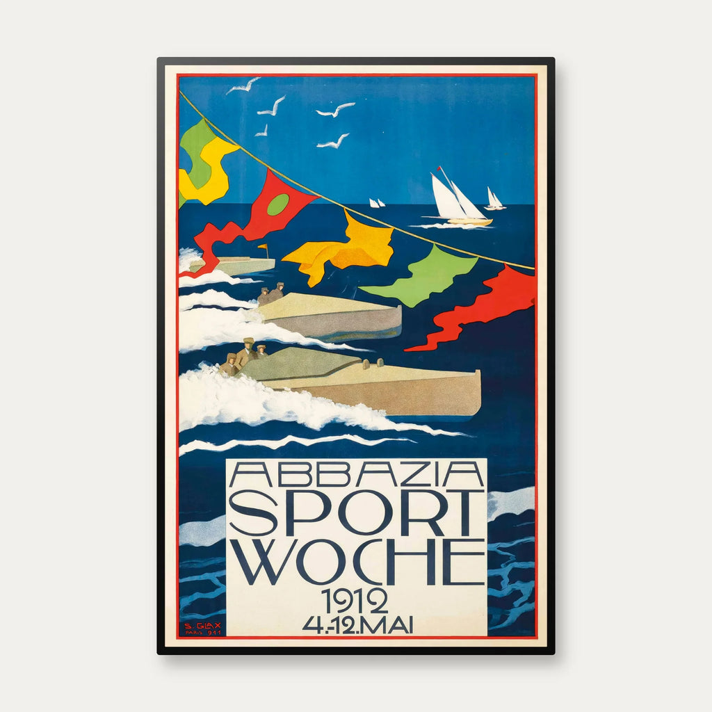 Abbazia Sport Week 1912 - Vintage sportsplakat - 40×60 cm – billede 1