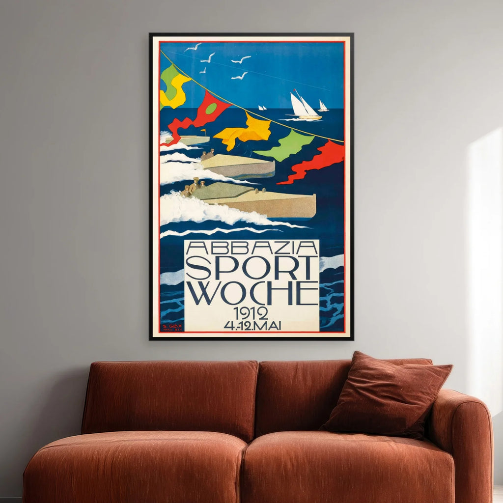 Abbazia Sport Week 1912 - Vintage sportsplakat - 40×60 cm – billede 2