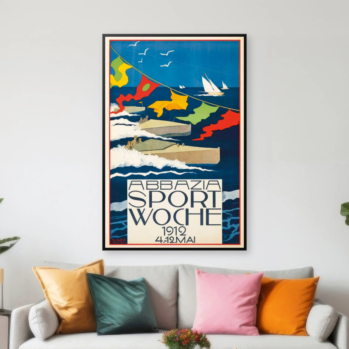 Abbazia Sport Week 1912 - Vintage sportsplakat - 40×60 cm – billede 3