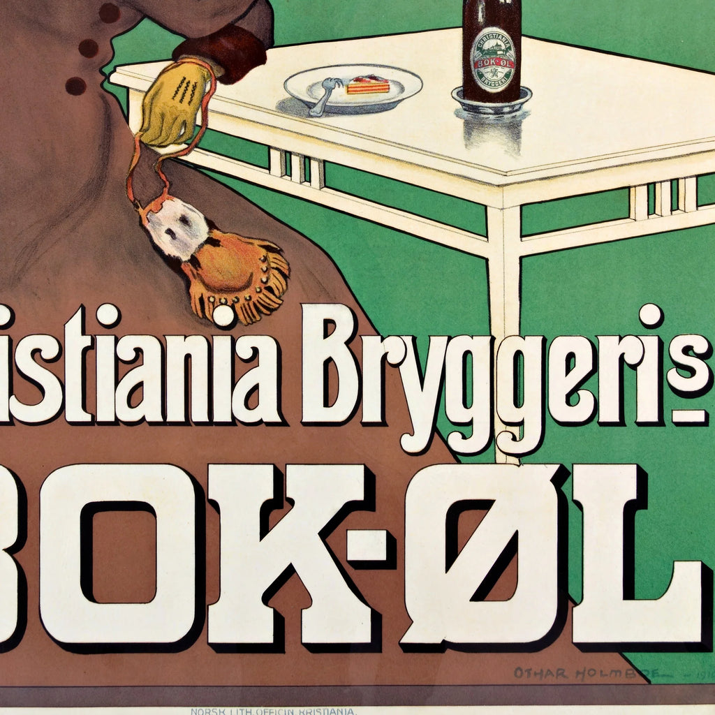 Christiania Bryggeri Bokøl 1910 - Reklameplakat – billede 4