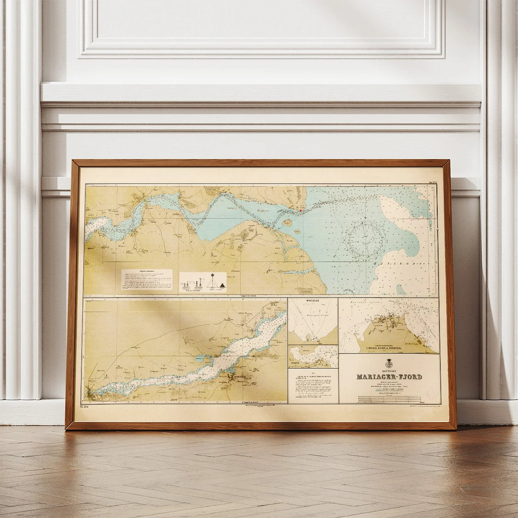 Mariager Fjord 1900 - Historisk søkort – billede 2