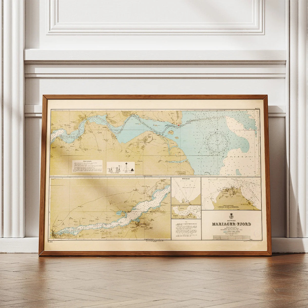Mariager Fjord 1900 - Historisk søkort – billede 2