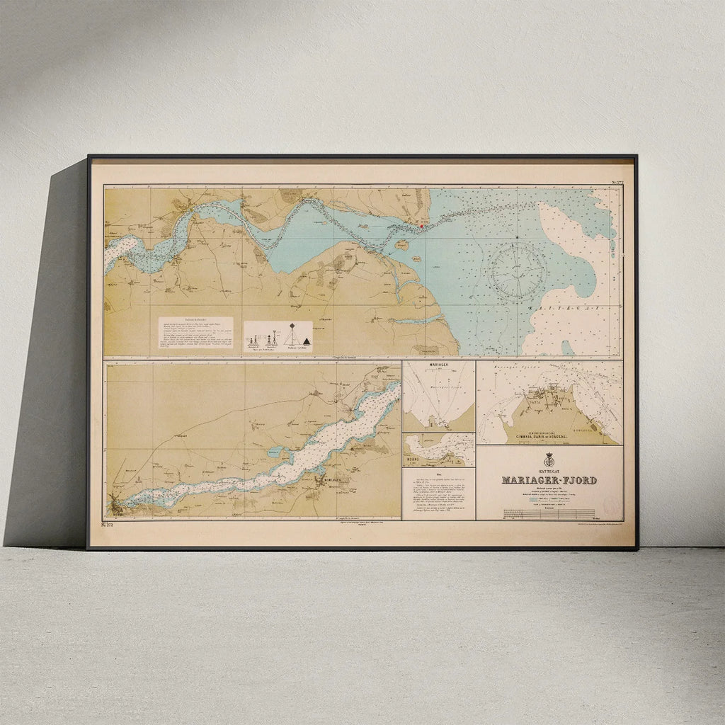 Mariager Fjord 1900 - Historisk søkort – billede 3