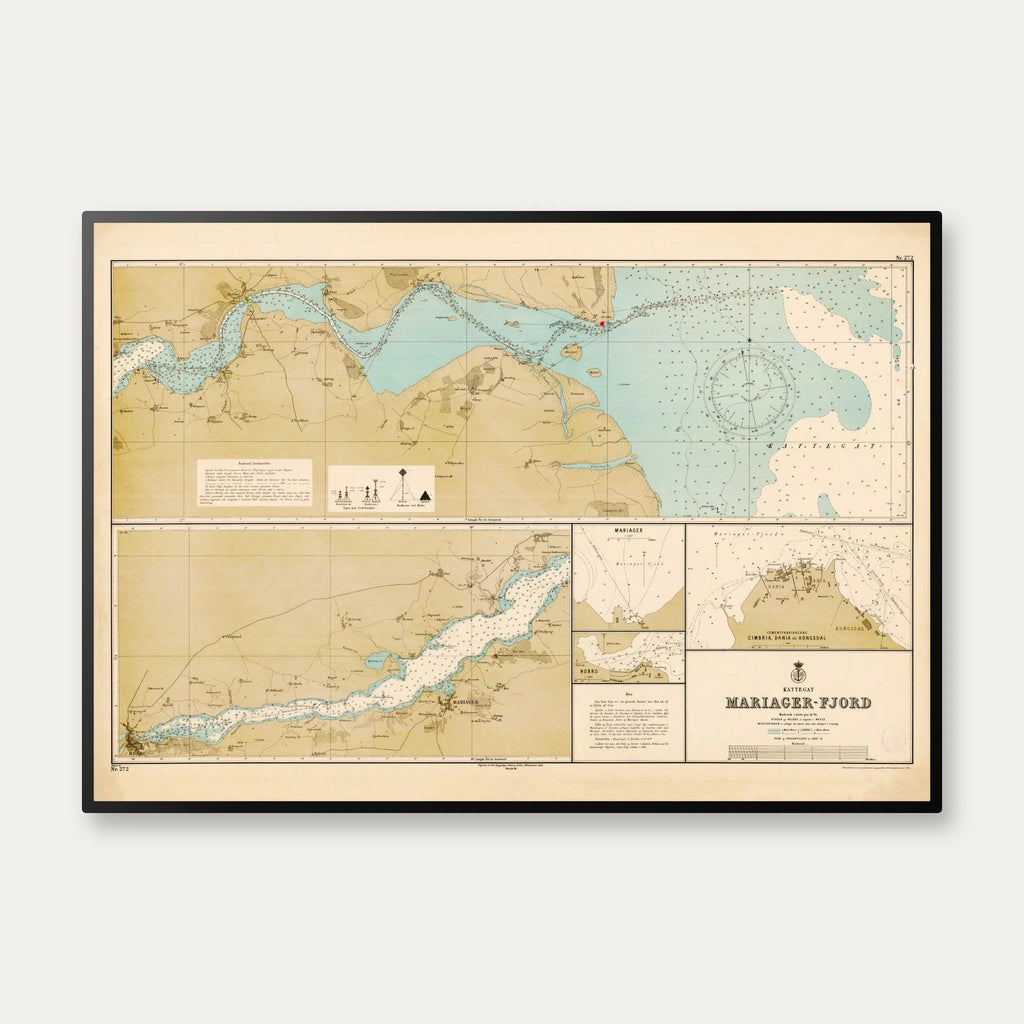Mariager Fjord 1900 - Historisk søkort – billede 1