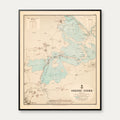 Odense Fjord 1906 - Historisk søkort - 74×90 cm – billede 1