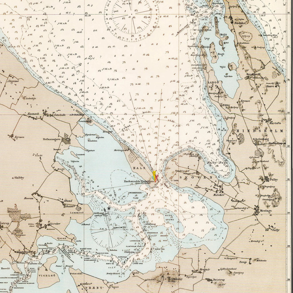 Odense Fjord 1896 - Historisk søkort – billede 4