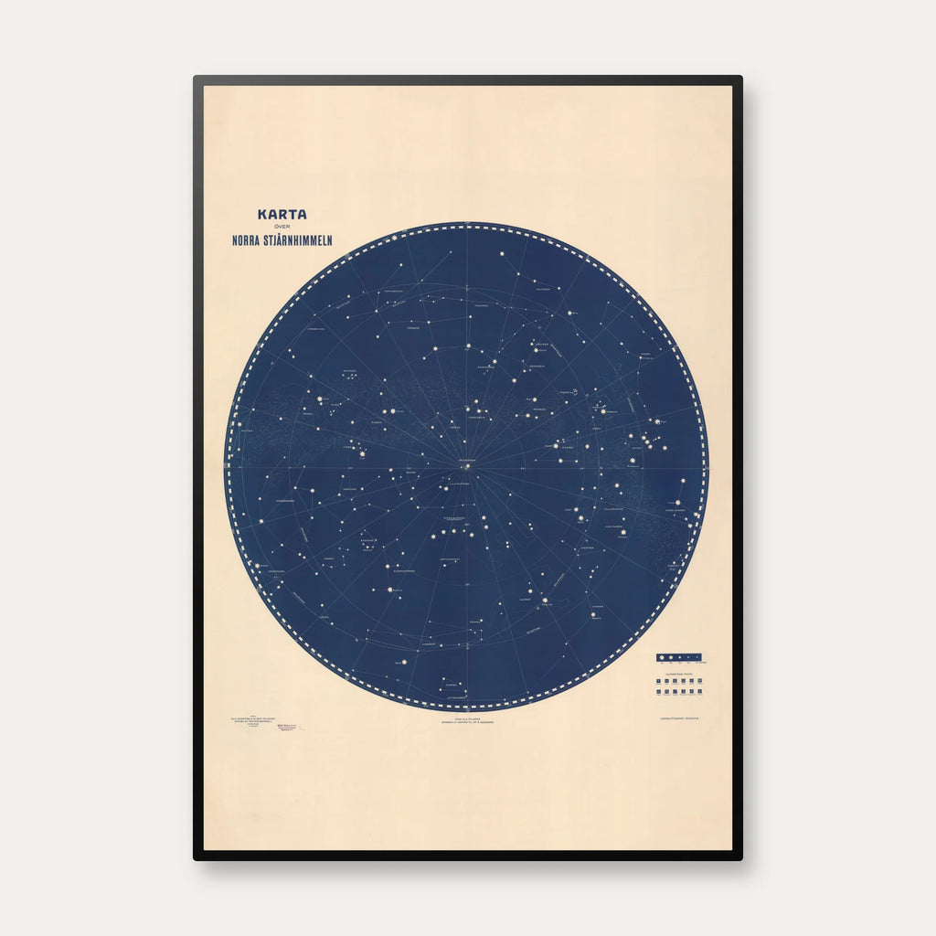 Den nordlige stjernehimmel - Astronomi plakat – billede 1