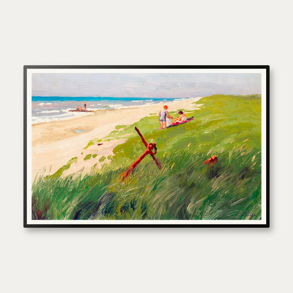Mennesker på stranden 1925 - Paul Fischer - 50×33 cm – billede 1