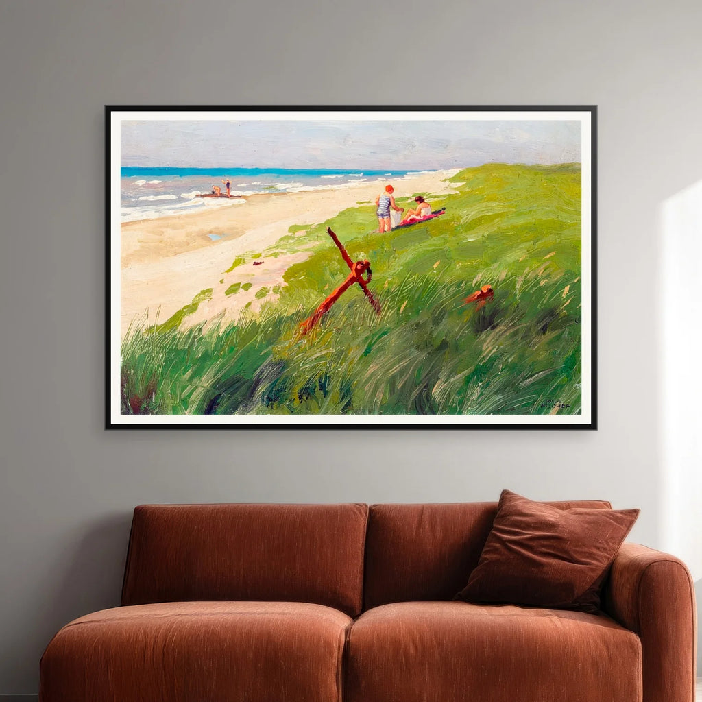 Mennesker på stranden 1925 - Paul Fischer - 50×33 cm – billede 2