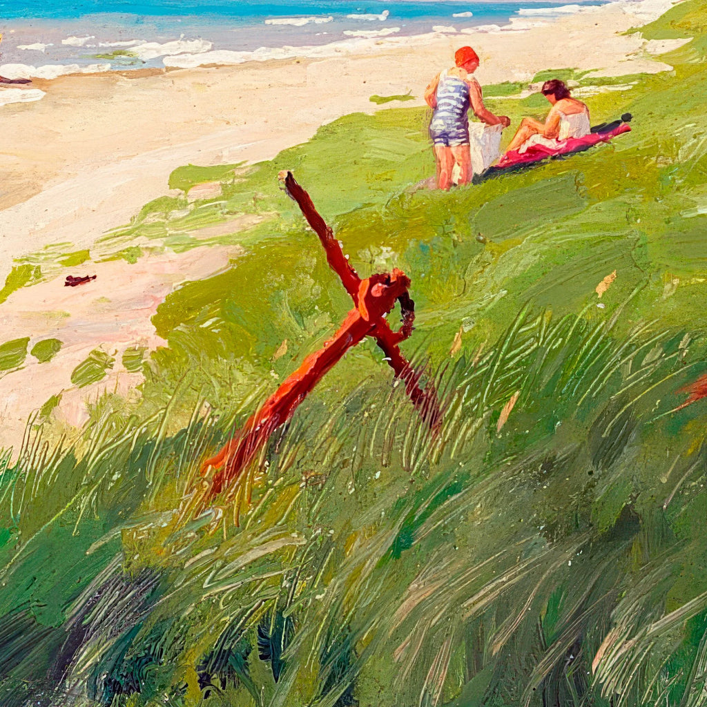 Mennesker på stranden 1925 - Paul Fischer - 50×33 cm – billede 4