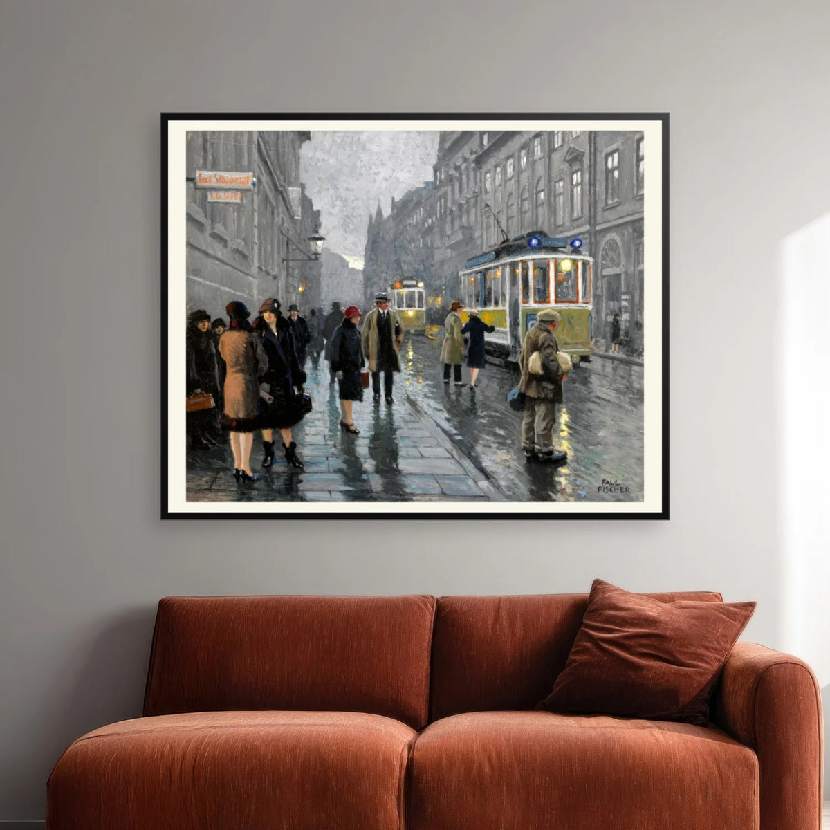 Bredgade i København 1925 - Paul Fischer - 50×40 cm – billede 2