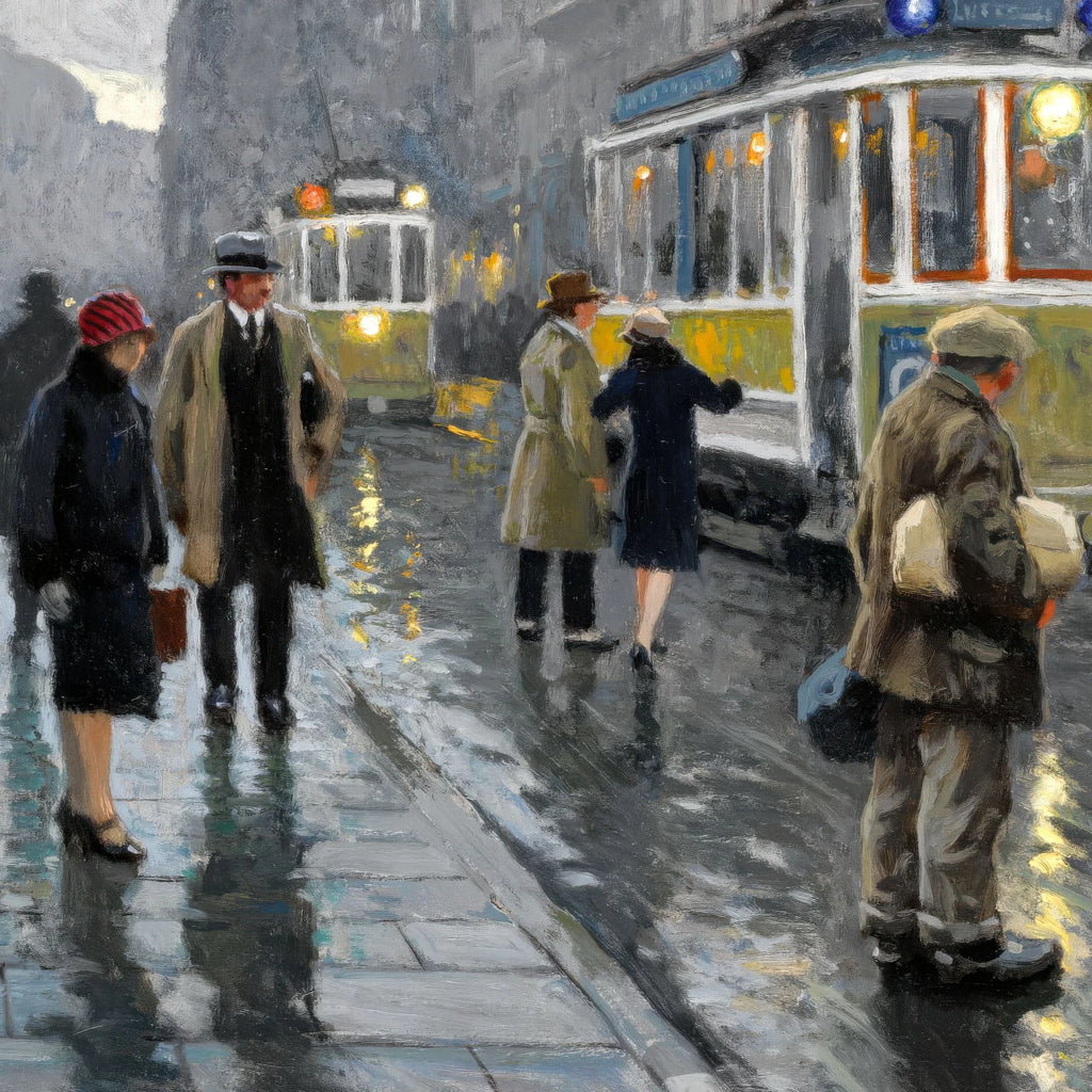 Bredgade i København 1925 - Paul Fischer - 50×40 cm – billede 4