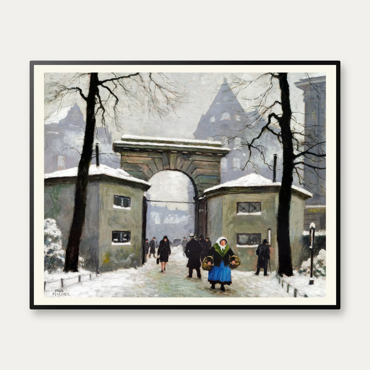 Kongens Have i sne 1925 - Paul Fischer - 50×40 cm – billede 1