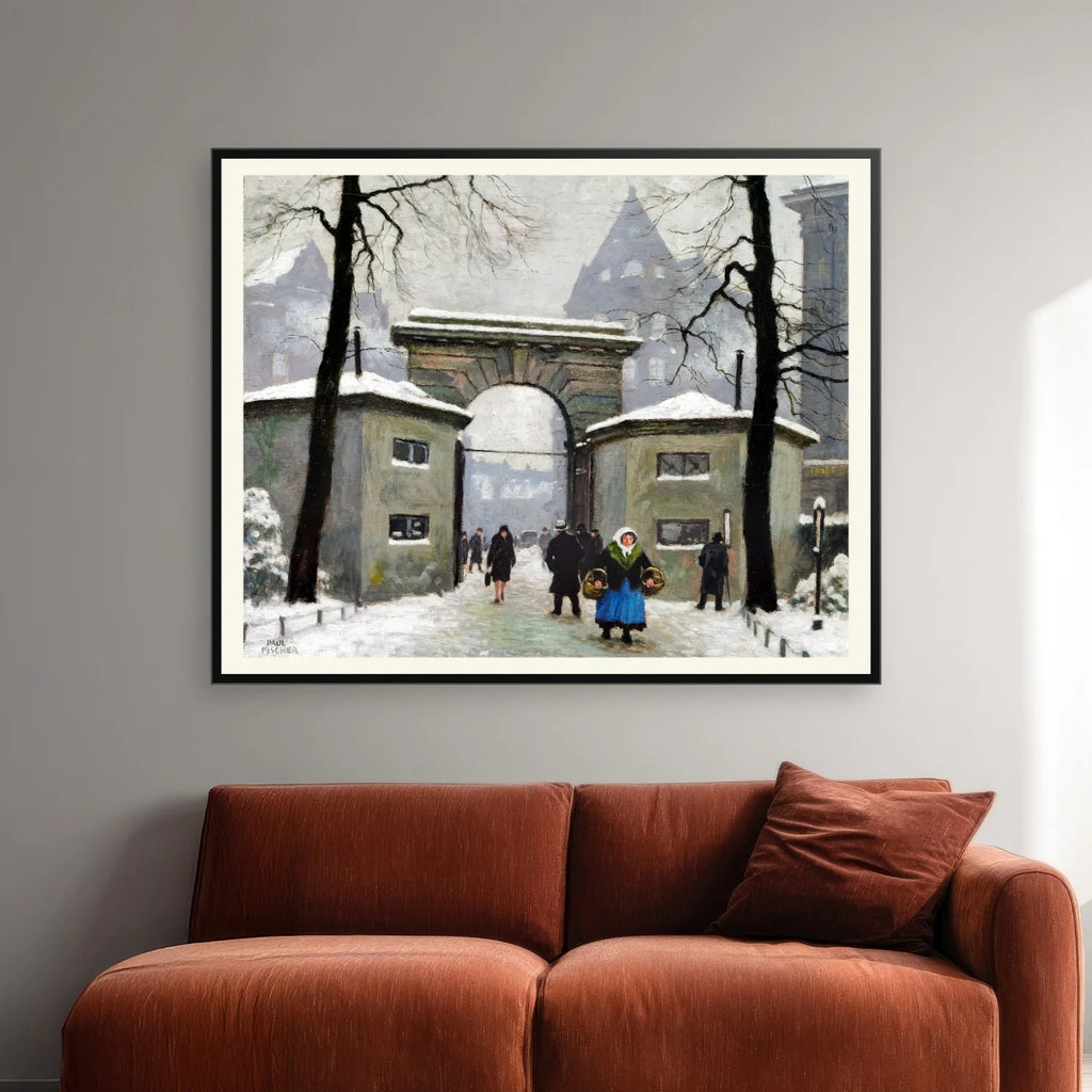 Kongens Have i sne 1925 - Paul Fischer - 50×40 cm – billede 2