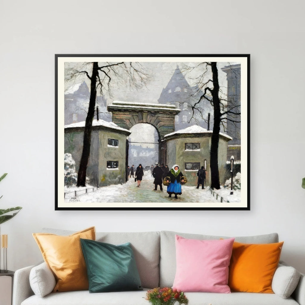 Kongens Have i sne 1925 - Paul Fischer - 50×40 cm – billede 3