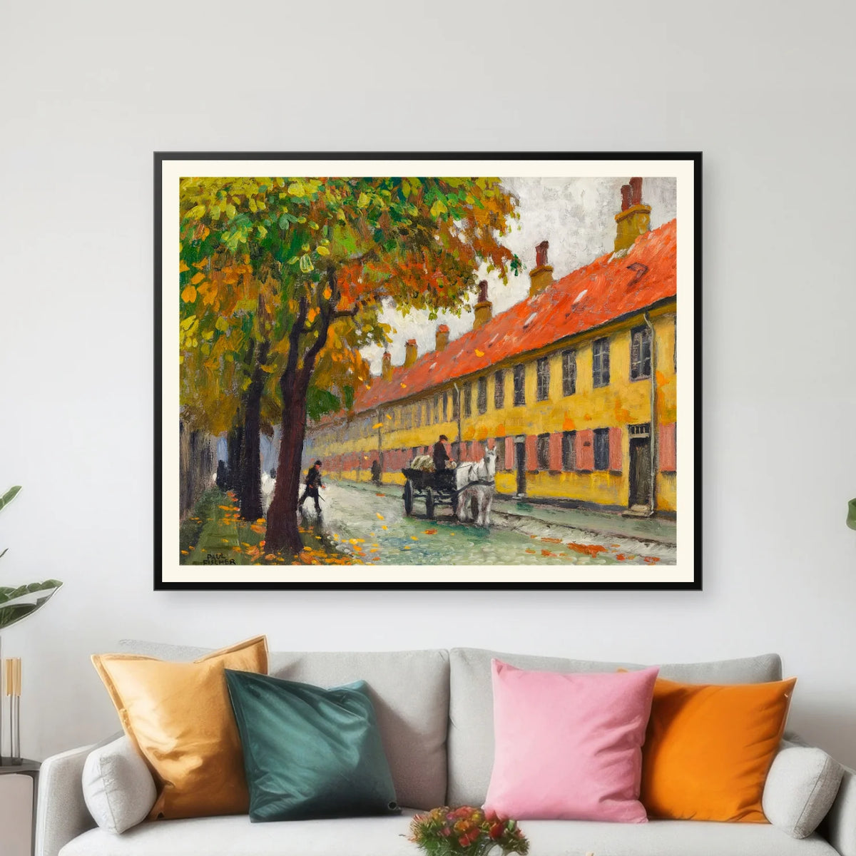 Efterårsdag ved Nyboder 1925 - Paul Fischer - 50×40 cm – billede 2