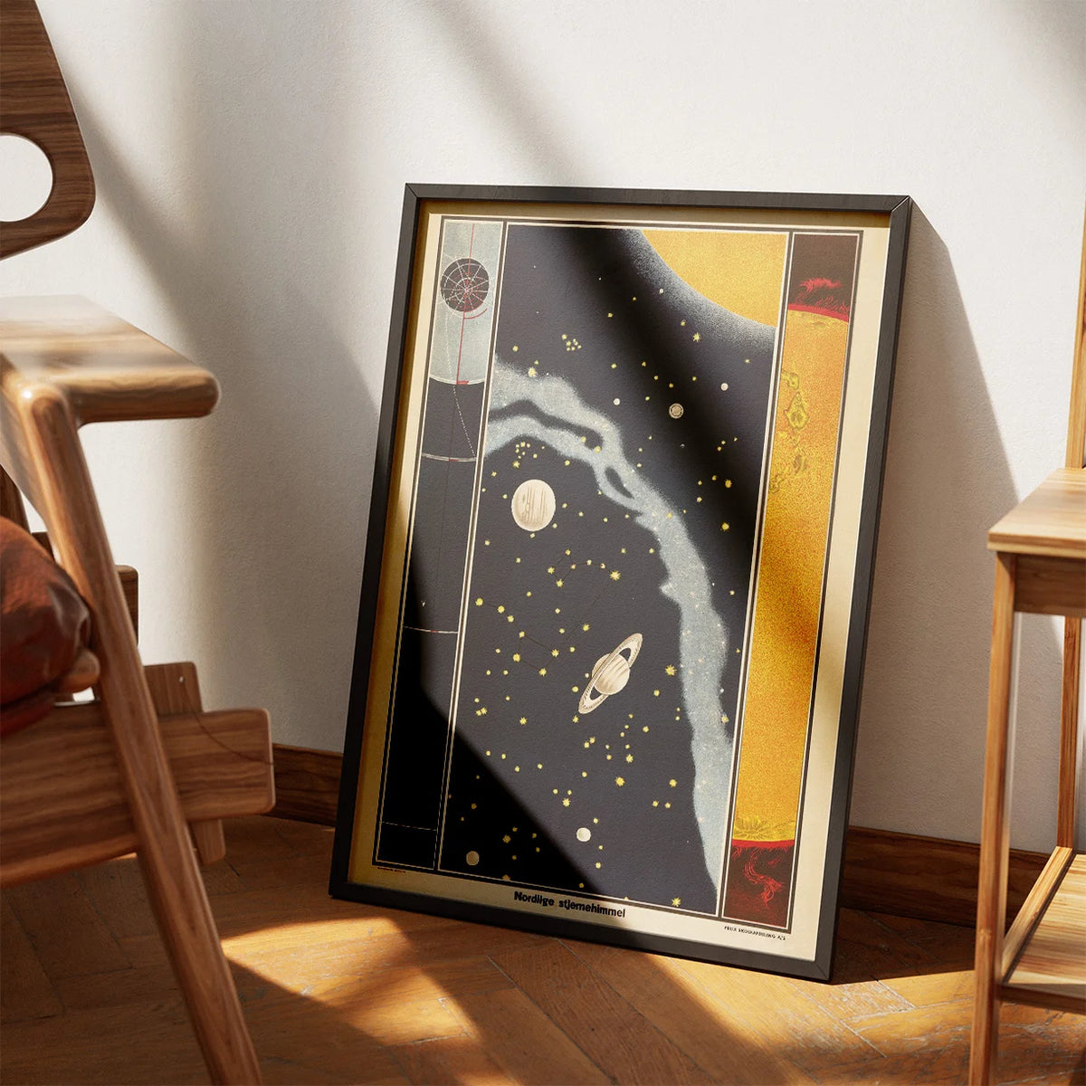 Nordlige stjernehimmel 1955 - Astronomisk planche – billede 3