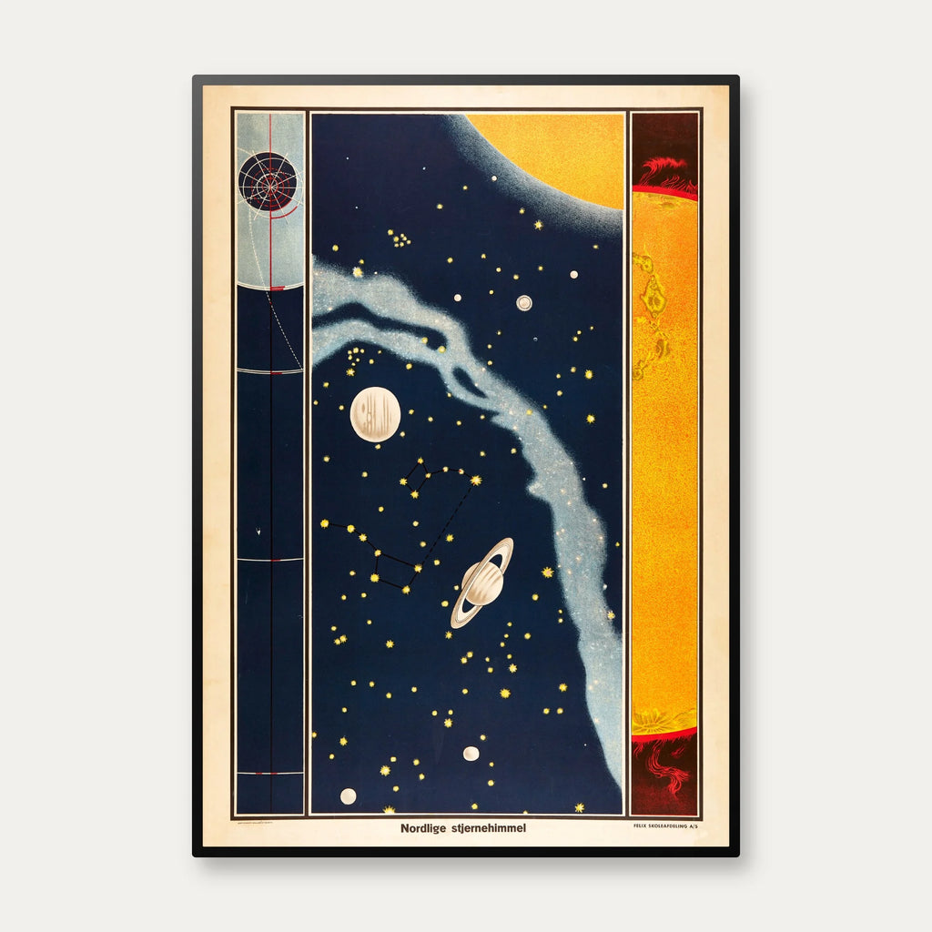 Nordlige stjernehimmel 1955 - Astronomisk planche – billede 1