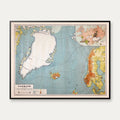 Danmark og de nordlige bilande - Geografisk undervisningsplakat - 90×70 cm – billede 1