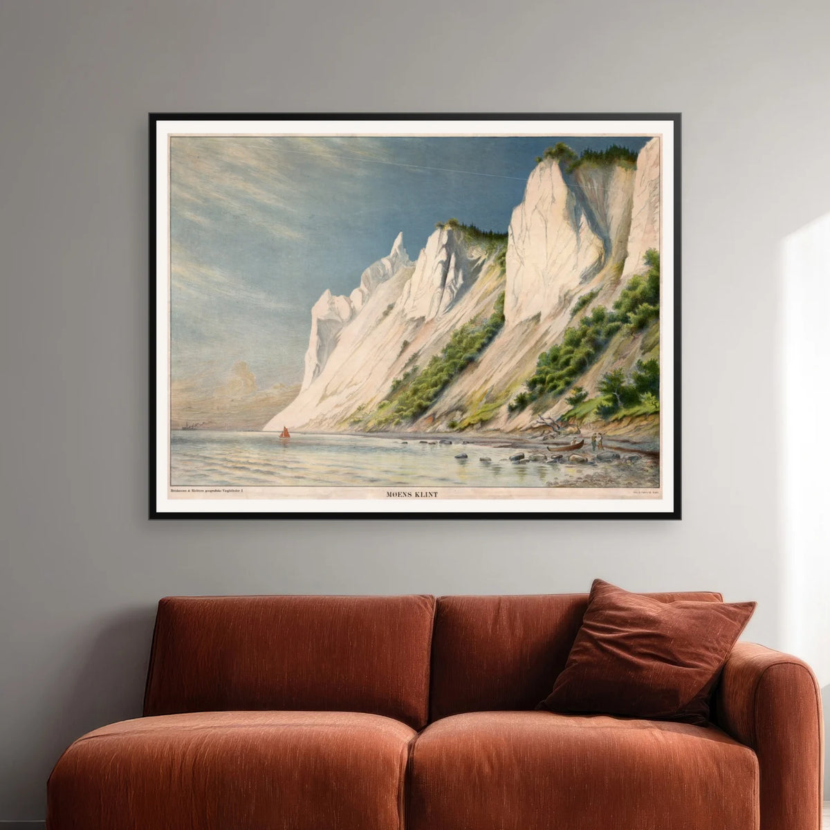 Møns Klint 1910 - Geografisk planche - 85×65 cm – billede 2