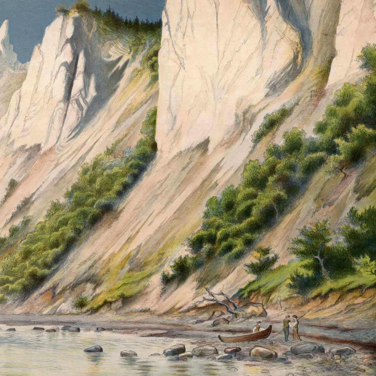 Møns Klint 1910 - Geografisk planche - 85×65 cm – billede 4