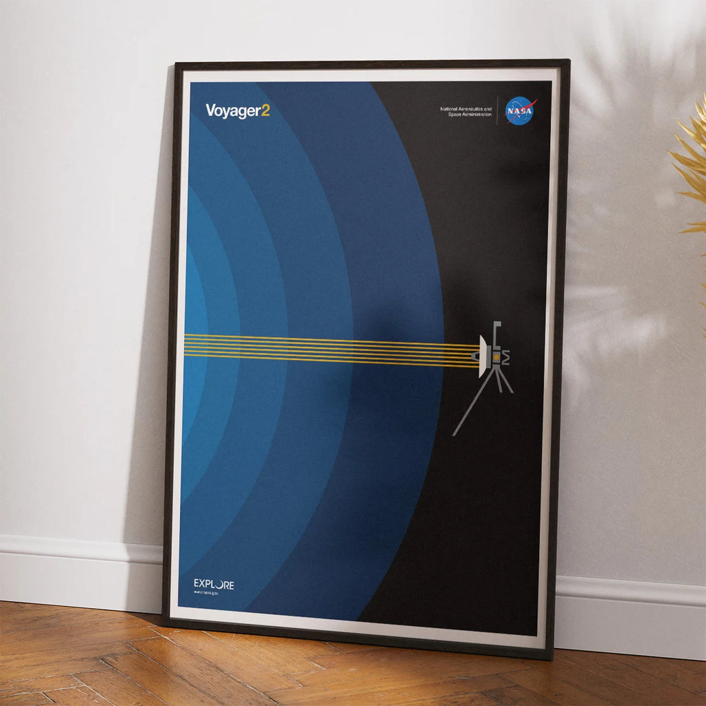 Voyager 2 - Interstellar Space Blue - NASA plakat – billede 2