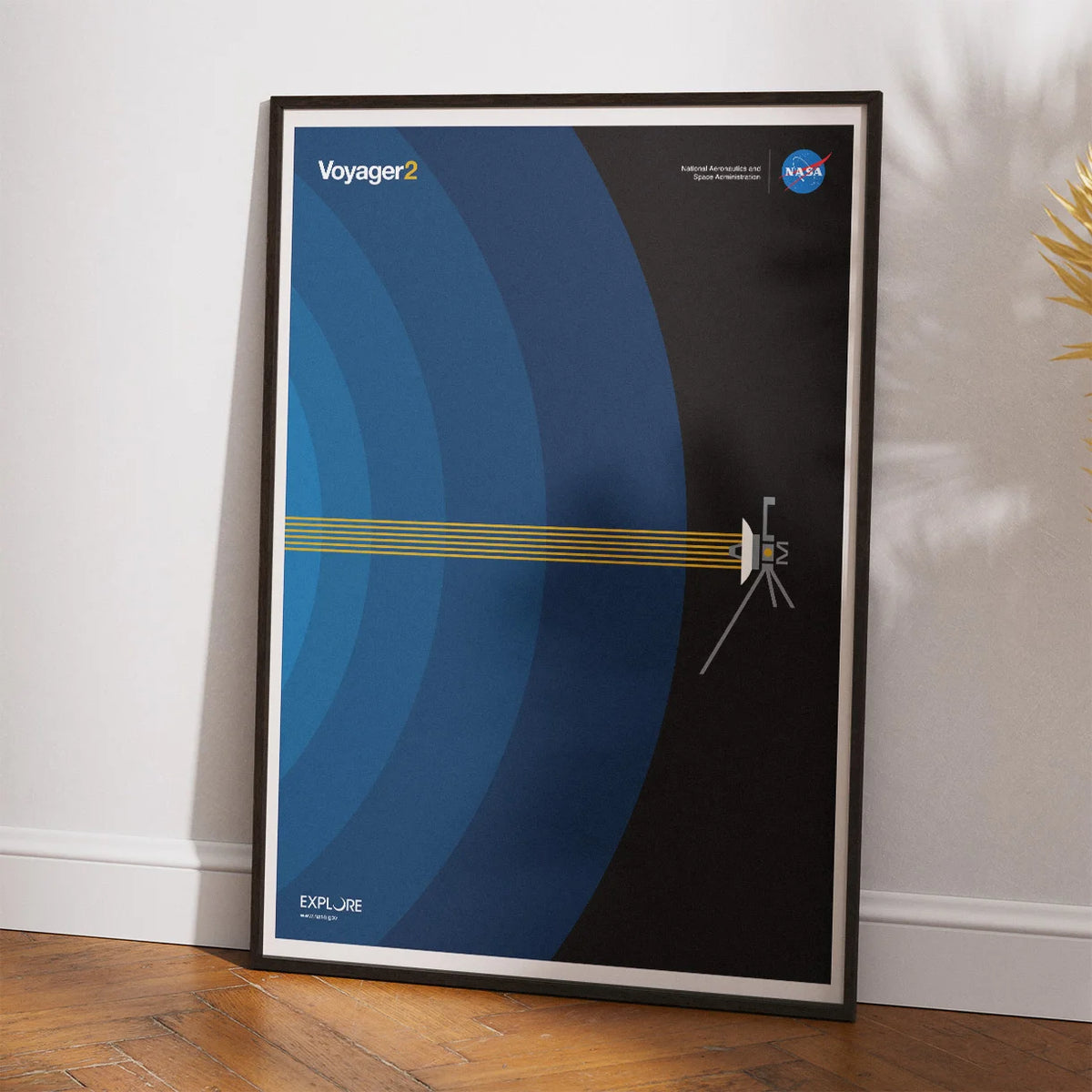 Voyager 2 - Interstellar Space Blue - NASA plakat – billede 2