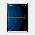 Voyager 2 - Interstellar Space Blue - NASA plakat – billede 1