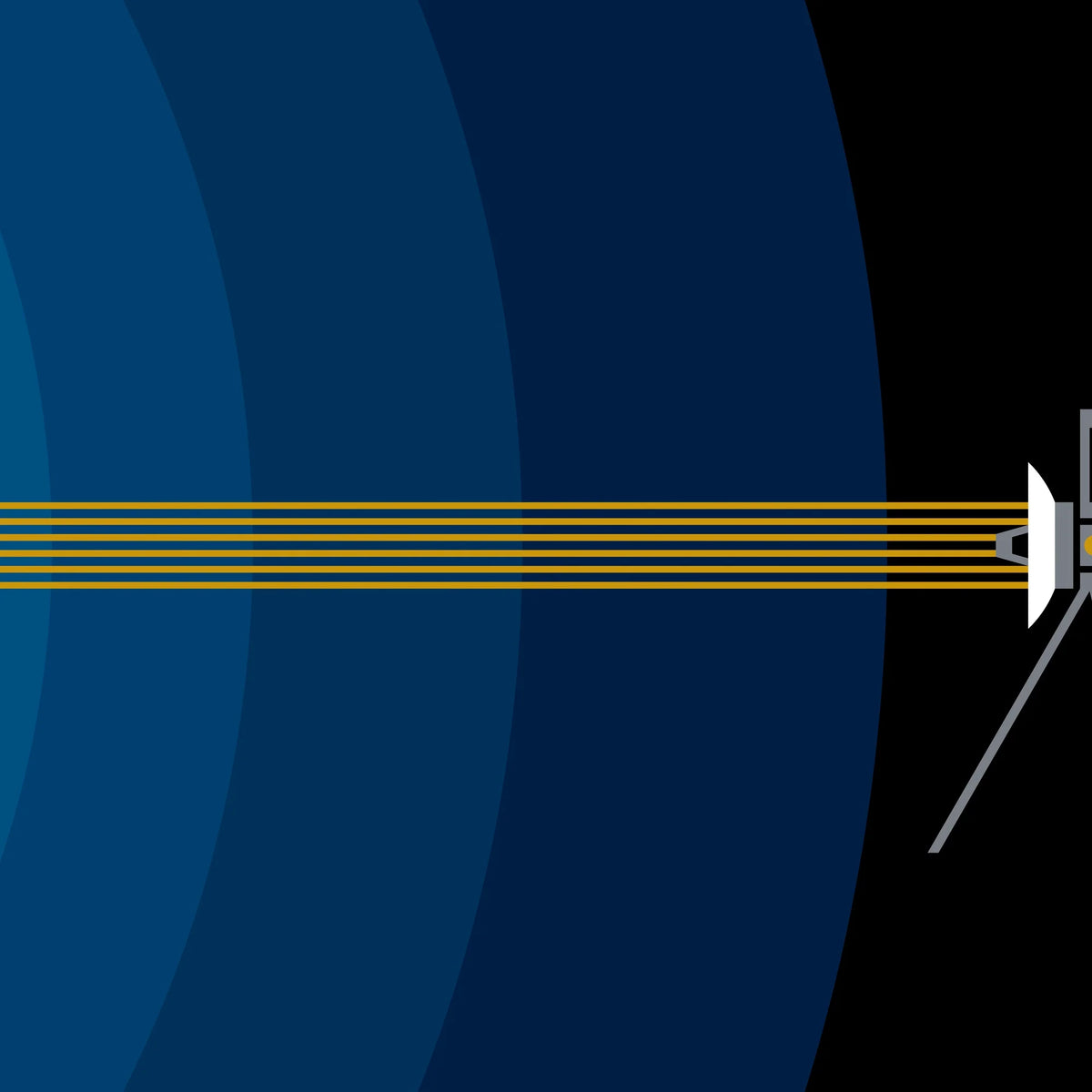 Voyager 2 - Interstellar Space Blue - NASA plakat – billede 4