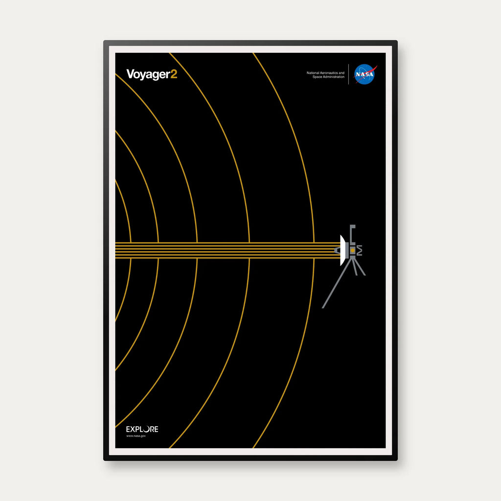 Voyager 2 - Interstellar Space Gold - NASA plakat – billede 1