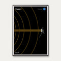 Voyager 2 - Interstellar Space Gold - NASA plakat – billede 1