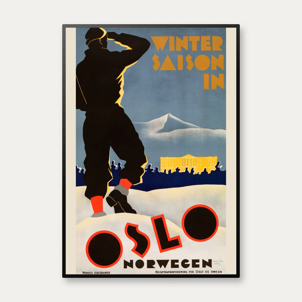 Vintersæson i Oslo - Norsk rejseplakat fra 1935 – billede 1