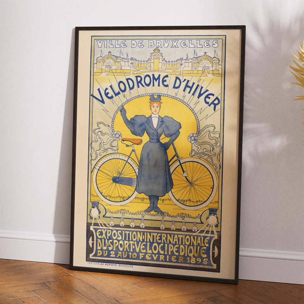 Vintervelodromen i Bruxelles - Sportsplakat fra 1895 – billede 2