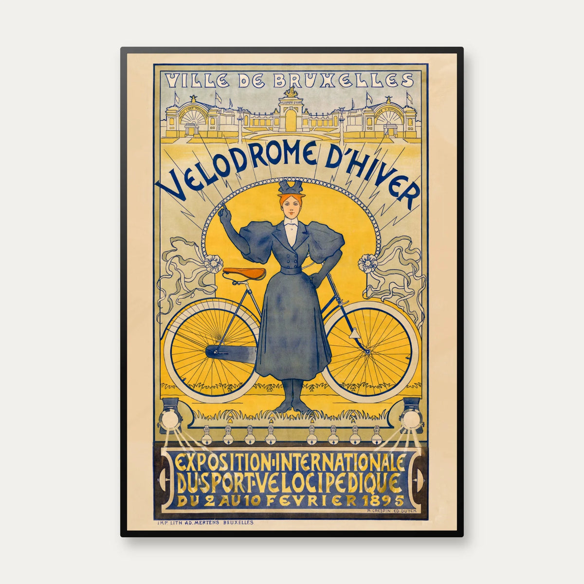 Vintervelodromen i Bruxelles - Sportsplakat fra 1895 – billede 1