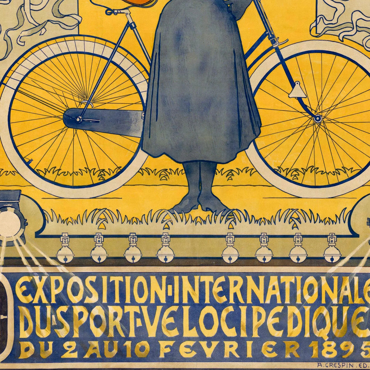 Vintervelodromen i Bruxelles - Sportsplakat fra 1895 – billede 4